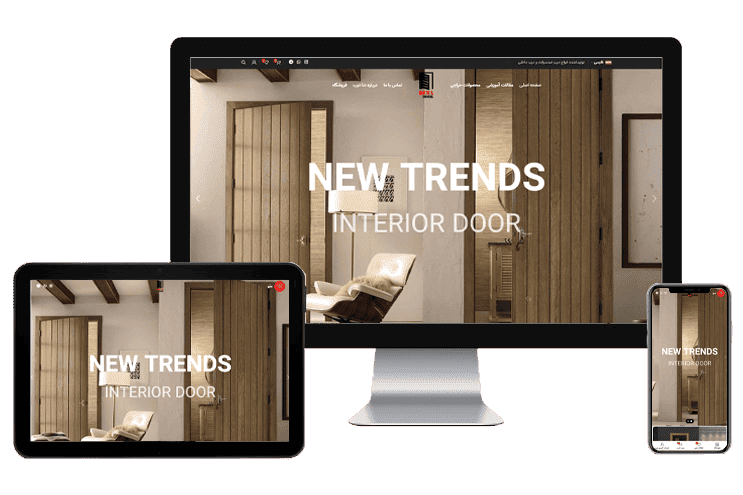 نمونه کار طراحی سایت فروشگاهی درب ضد سرقت دنا درب